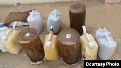 IEDs, filled with homemade explosives, have been found in a residential area in Ramadi, Iraq. (Credit: Janus Global)