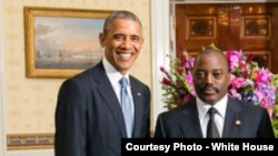 Le président Barack Obama et son homologue congolais Joseph Kabila, lors d'une visite du président de la RDC à la Maison Blanche (Photo Maison Blanche) W 