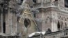 Workers Install Tarps to Protect Gutted Notre Dame from Rain