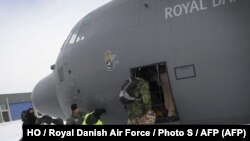 Un avion danois C130 Hercules en partance pour le Mali est vu à l'aéroport d'Aalborg le 15 janvier 2013. (Royal Danish Air Force Photo Service)