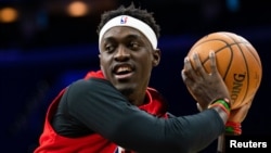 Pascal Siakam des Raptors, Philadelphie, le 8 décembre 2019. (Bill Streicher-USA TODAY Sports)