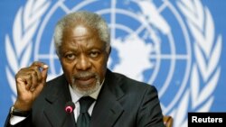 Kofi Annan, ancien secrétaire général des Nations et Prix Nobel de la paix, à Genève, 2 août 2012.