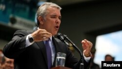 El presidente de Colombia, Iván Duque, dijo que "queremos una paz que garantice de manera genuina la Verdad, la Justicia, la Reparación y la No Repetición".