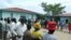 Namibians waiting in line to vote.