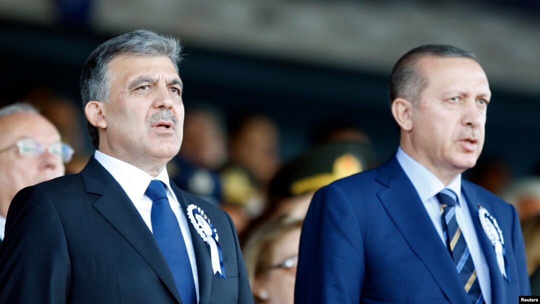 FILE - Turkey's President Abdullah Gul (L) is pictured with Prime Minister Recep Tayyip Erdogan.