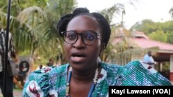 Sélom Mensah, auteure de "Parole aux femmes". Lomé, 21 novembre 2020. (VOA/Kayi Lawson) 