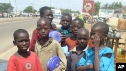 A group of children in the streets of Kano, Nigeria on 17 Nov 2009
