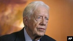 Former President Jimmy Carter during an interview at the Carter Center in Atlanta (2009 file photo)