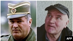 Hình bên trái: Tướng Radko Mladic, Tư lệnh quân đội Serbia, hình chụp vào tháng 5, 1993; Hình bên phải: Chụp tại Belgrade sau khi bị bắt ngày 26 tháng 5, 2011