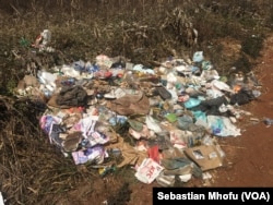 FILE: EPS containers are not biodegradable and are among the garbage that is clogging drainage and contributing to flooding in Harare, July 2017. In addition, the containers cause litter in Zimbabwe, as authorities do not often collect garbage.