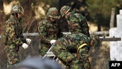Южнокорейские военнослужащие на учениях. Архивное фото.