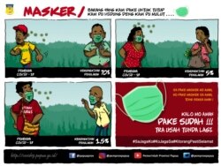 Poster ajakan memakai masker yang dikeluarkan Pemerintah Provinsi Papua. (Foto: Pemprov Papua)