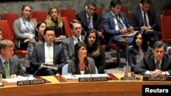 ကုလသမဂ္ဂဆိုင်ရာ အမေရိကန်သံတမန် Nikki Haley က ကုလသမဂ္ဂ လုံခြုံရေးကောင်စီတွင် မြောက်ကိုရီးယားအရေး ဆွေးနွေး 