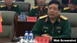 Bộ trưởng Quốc phòng Phùng Quang Thanh: “Xu thế ghét Trung Quốc gây nguy hiểm cho dân tộc.” (Ảnh chụp màn hình.)