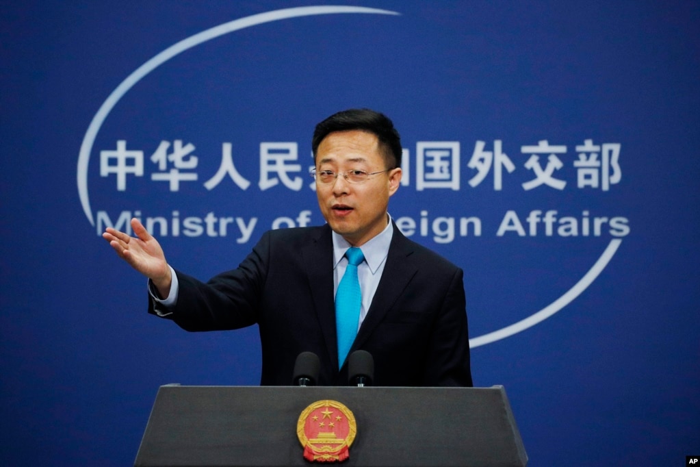 中国外交部发言人赵立坚 （2020年2月24日）(photo:VOA)