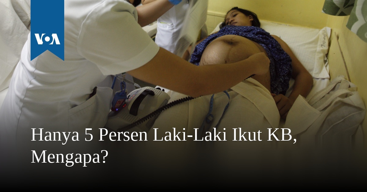 Hanya 5 Persen Laki  Laki  Ikut KB  Mengapa 