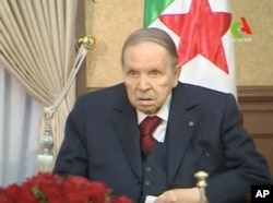 Algeria's President Abdelaziz Bouteflika looks on during a meeting in Algiers, Algeria, in this handout still image taken from a TV footage released March 11, 2019.