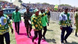 Mgombea Urais wa Chama Cha Mapinduzi (CCM) Rais wa Jamhuri ya Muungano wa Tanzania Mheshimiwa Dkt. John Pombe Magufuli akiwasili katika uwanja wa Kambarage mkoani Shinyanga kwa ajili ya Mkutano wa Kampeni za Urais leo tarehe 03 Septemba 2020.