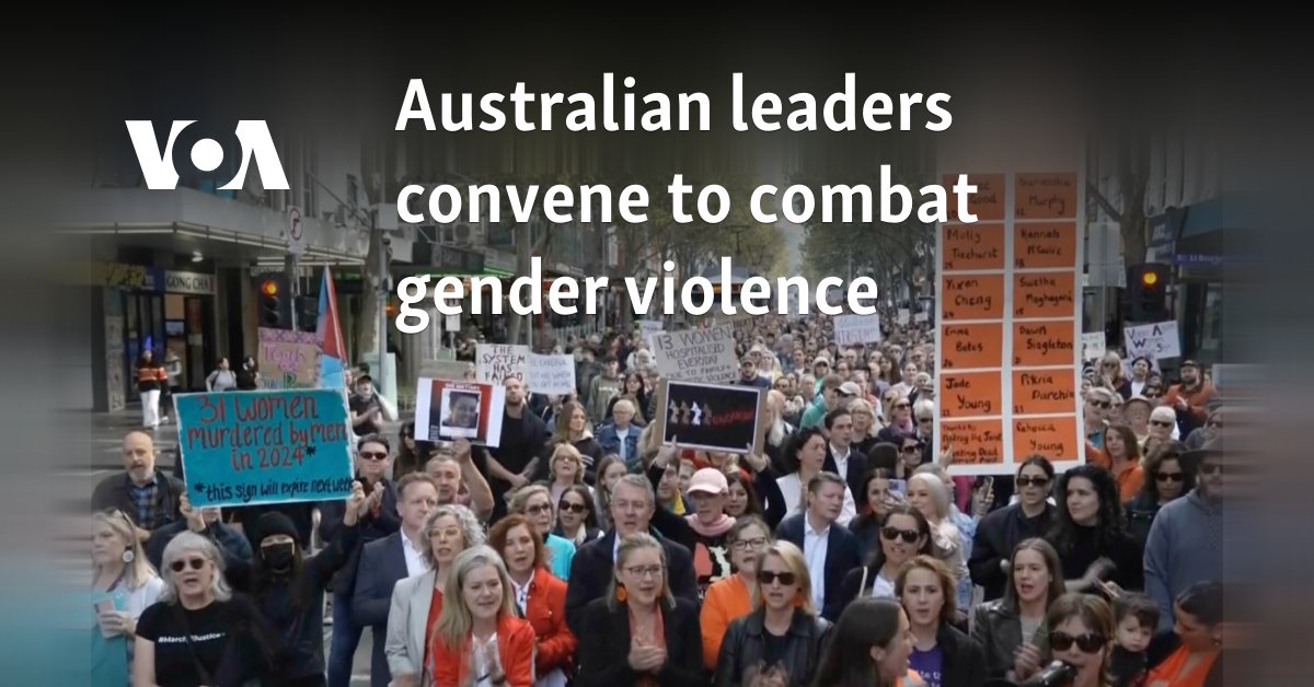 Australian leaders convene to combat gender violence