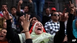 22일 이집트 카이로에서 벌어진 반정부 시위.