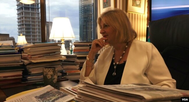 Crisis consultant Davia Temin in her New York City office, September 17, 2018.