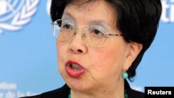 Margaret Chan, shugabar hukumar kiwon lafiya ta duniya ko WHO.