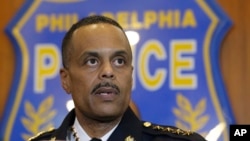 FILE - Police Commissioner Richard Ross speaks at a news conference in Philadelphia, Jan. 8, 2016.
