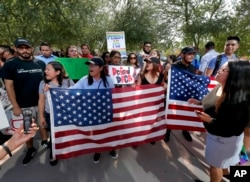 DACA supporters march to the Immigration and Customs Enforcement office to protest shortly after U.S. Attorney General Jeff Sessions' announcement that the Deferred Action for Childhood Arrivals (DACA), will be suspended with a six-month delay, Sept. 5, 2