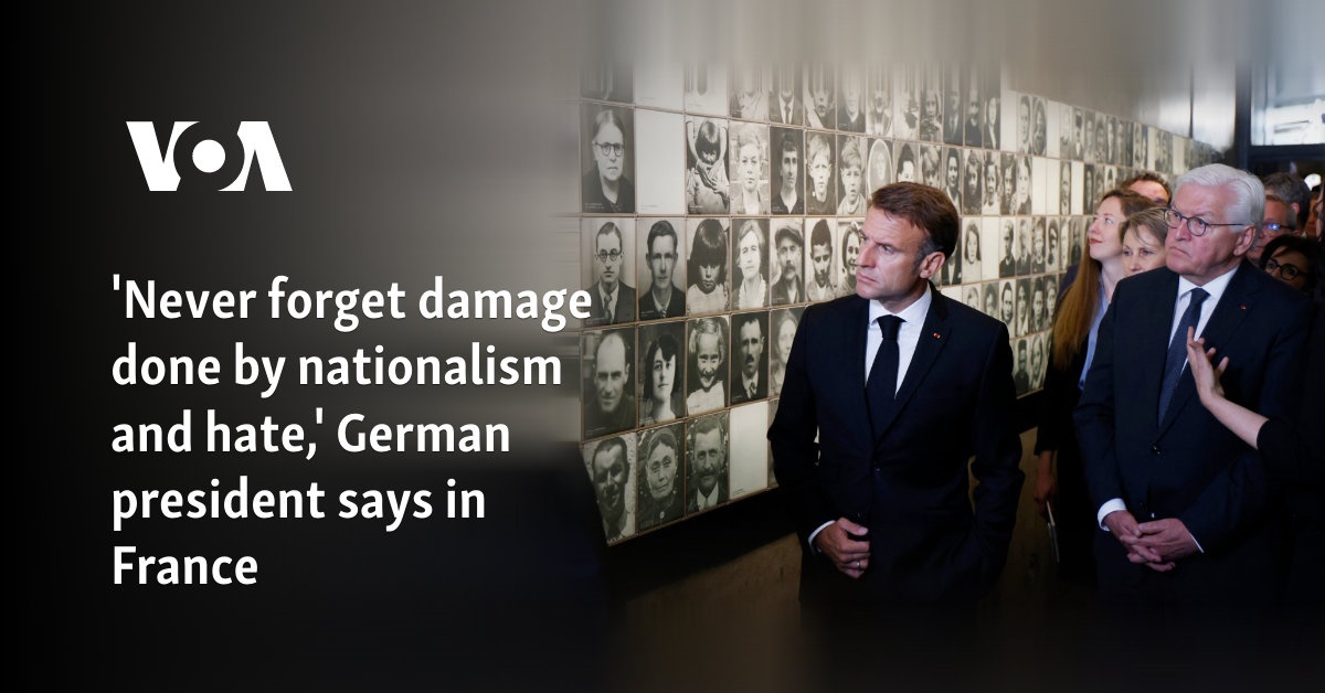 „Vergessen Sie nie den Schaden, den Nationalismus und Hass anrichten“, sagt der deutsche Bundespräsident in Frankreich