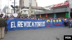 Estudiantes venezolanos realizaron una marcha de protestas en anticipación a la Toma de Caracas que se realizará el 1 de septiembre.