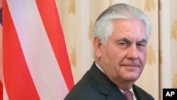 Le secrétaire d'Etat Rex Tillerson à Moscou, Russie, le 12 avril 2017.