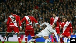 Cristiano Ronaldo du Real Madrid pendant un match de la League le 8 novembre 2014.