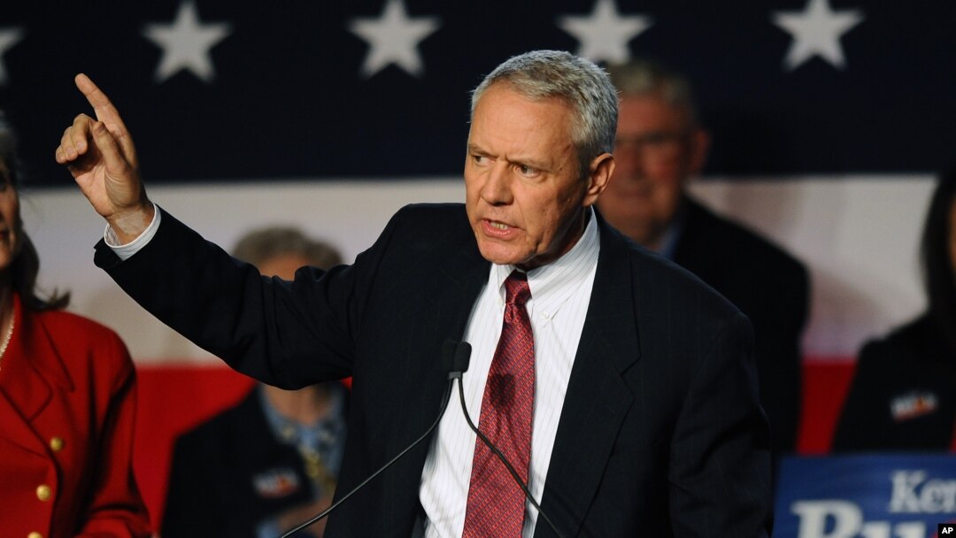 FILE - Republican Ken Buck of Colorado speaks in Denver, Nov. 4, 2014.