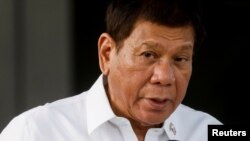 Tổng thống Philippines Rodrigo Duterte phát biểu hôm 28/2/2021. 