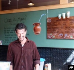 Santiago Casanueva owns Top Leaf Mate Bar in Bend, Oregon.