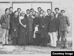 FILE - Lodi Gyari, second from left, with the Tibetan Youth Congress founders.