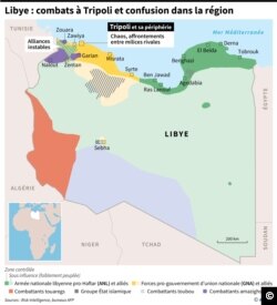 Carte du contrôle des territoires en Libye au 4 septembre