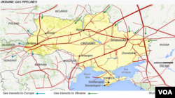 Карта газопроводів в Україні