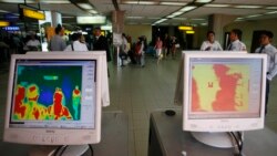 Thermal scanner atau pemindai suhu tubuh yang dipasang di bandara internasional Ngurah Rai, Denpasar (foto: dok).