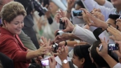 BRAZIL – Brazil's President Dilma Rousseff greets doctors after a ceremony for the new law, the Programa Mais Medicos (Program More Doctors), at the Planalto Palace in Brasilia. Taken on Oct. 22, 2013.