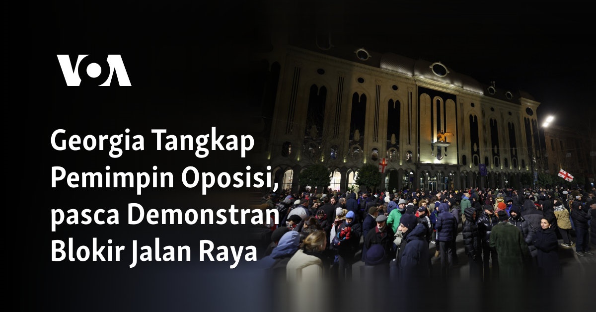 Georgia Tangkap Pemimpin Oposisi, pasca Demonstran Blokir Jalan Raya