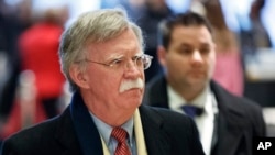 FILE - John Bolton, the former U.S. ambassador to the United Nations, arrives at Trump Tower for a meeting with then-President-elect Donald Trump, Dec. 2, 2016, in New York.