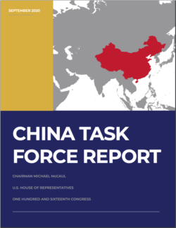 众议院中国工作组2020年9月30日发布的如何应对中国威胁的报告封面。