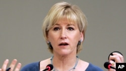 La ministre suédoise des Affaires étrangères, Margot Wallström