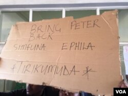 Zimbabwe doctors protest over abduction of colleague by suspected state security agents.