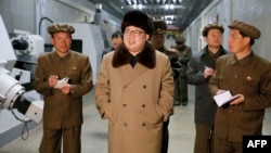 FILE - This photo released by the Korean Central News Agency on April 2, 2016, shows North Korean leader Kim Jong Un at the Tonghungsan Machine Plant in in South Hamgyong province. KCNA said April 9 that Kim had supervised a missile engine test that would strengthen the country's ability to stage nuclear strikes against the United States.