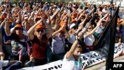 Протест грецьких працівників медичного сектора в Афінах