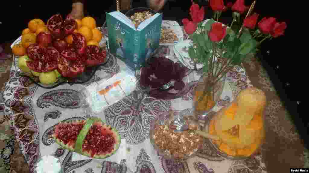 سفره شب یلدا - عکس ارسالی از حافظ، زاهدان