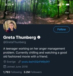 Greta Thumberg's Tweet