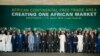 FILE - The African Heads of States and Governments pose during African Union (AU) Summit for the agreement to establish the African Continental Free Trade Area in Kigali, Rwanda, March 21, 2018.